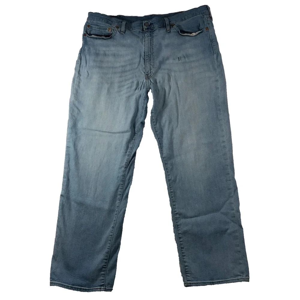 Levi's 541 Jeans Men's Size 42x30 Denim Blue Light Wash Straight Big E (40x28)